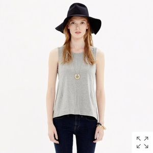Madewell Gray Split- Back Tank